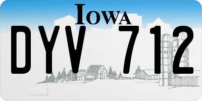 IA license plate DYV712