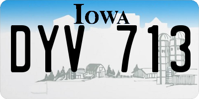 IA license plate DYV713