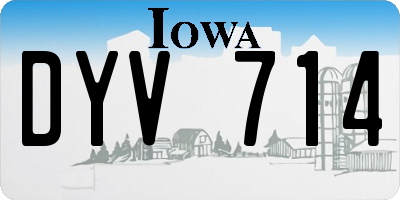 IA license plate DYV714