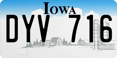 IA license plate DYV716