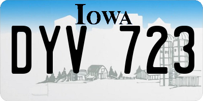 IA license plate DYV723