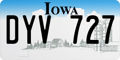IA license plate DYV727