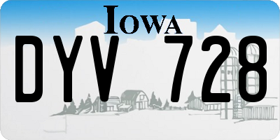 IA license plate DYV728