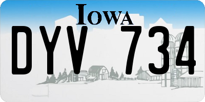IA license plate DYV734