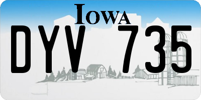 IA license plate DYV735