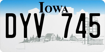 IA license plate DYV745