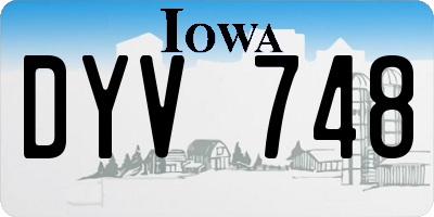 IA license plate DYV748