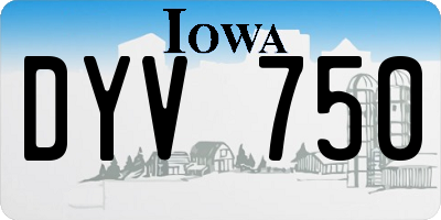 IA license plate DYV750