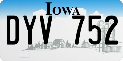 IA license plate DYV752