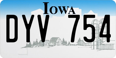 IA license plate DYV754