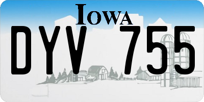 IA license plate DYV755