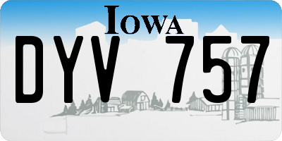 IA license plate DYV757