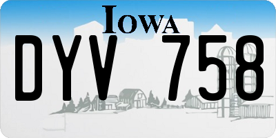 IA license plate DYV758