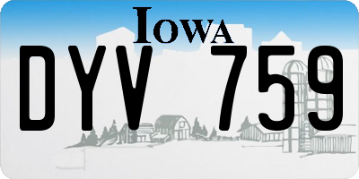 IA license plate DYV759