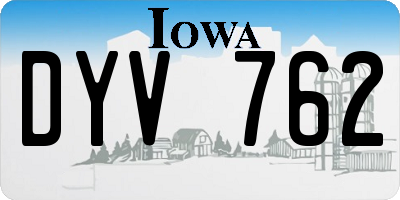IA license plate DYV762