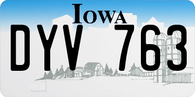 IA license plate DYV763
