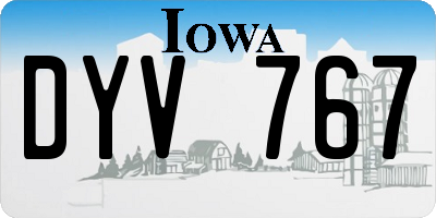 IA license plate DYV767