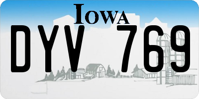 IA license plate DYV769