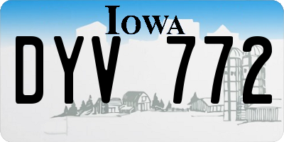 IA license plate DYV772