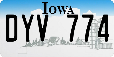 IA license plate DYV774