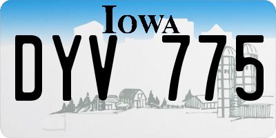 IA license plate DYV775