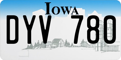 IA license plate DYV780