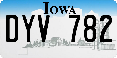 IA license plate DYV782