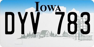 IA license plate DYV783