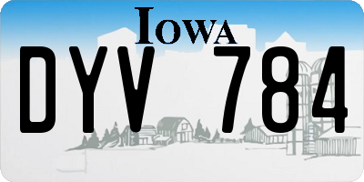 IA license plate DYV784