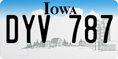 IA license plate DYV787