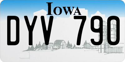 IA license plate DYV790