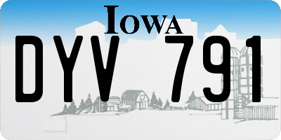 IA license plate DYV791