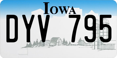 IA license plate DYV795