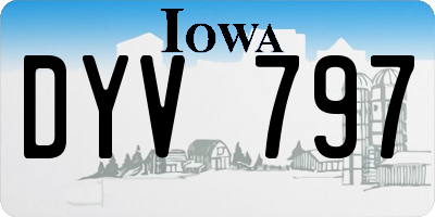 IA license plate DYV797
