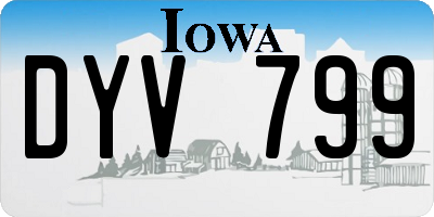 IA license plate DYV799