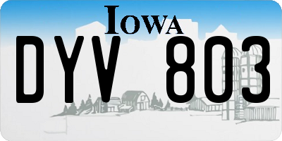 IA license plate DYV803