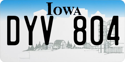 IA license plate DYV804