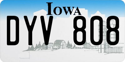 IA license plate DYV808