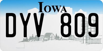 IA license plate DYV809