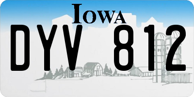 IA license plate DYV812