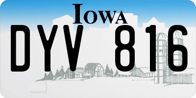 IA license plate DYV816
