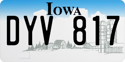 IA license plate DYV817