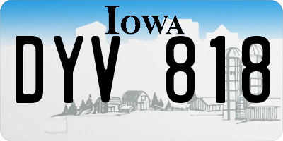 IA license plate DYV818
