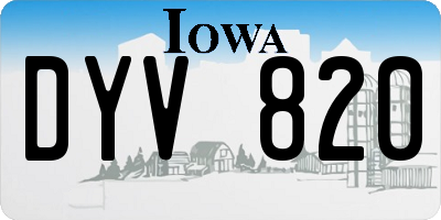 IA license plate DYV820