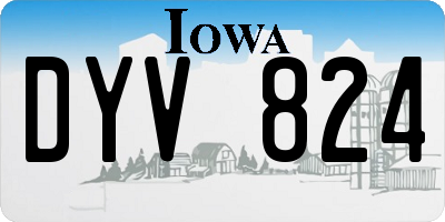 IA license plate DYV824