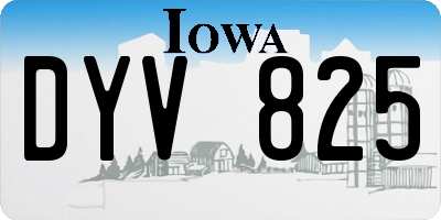 IA license plate DYV825