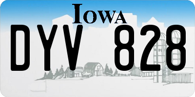 IA license plate DYV828