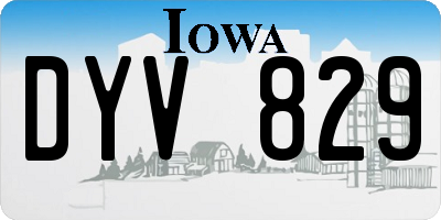 IA license plate DYV829