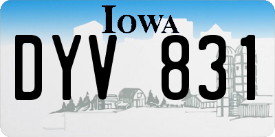 IA license plate DYV831