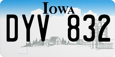 IA license plate DYV832